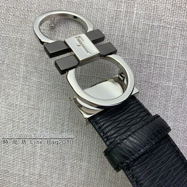 菲拉格慕男士皮帶 Ferragamo雙面牛皮紋理腰帶  jjp1930